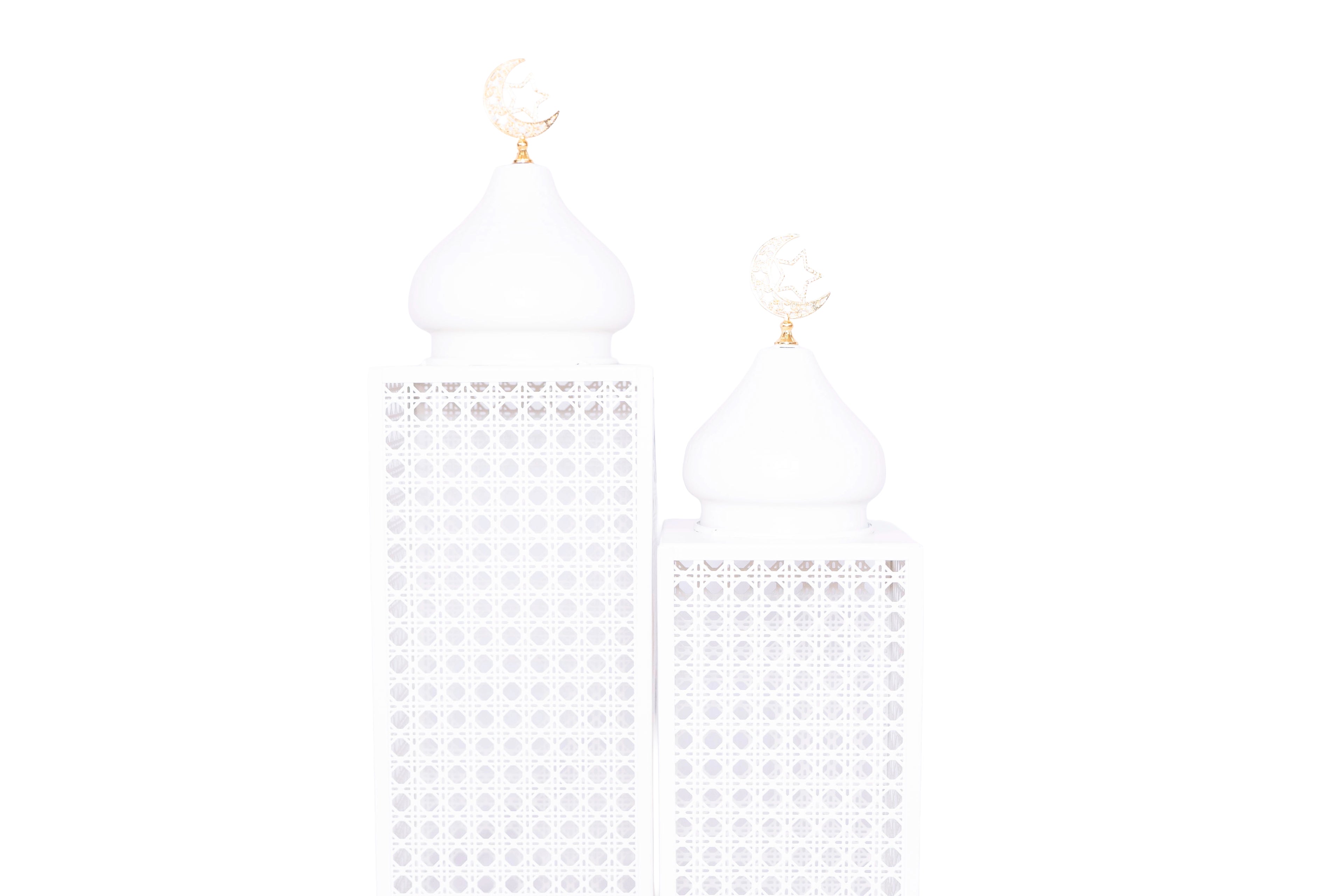 Ramadan lanterns set of 2 White