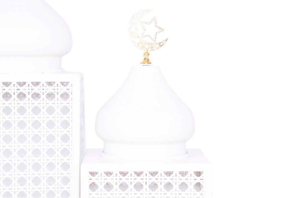 Ramadan lanterns set of 2 White