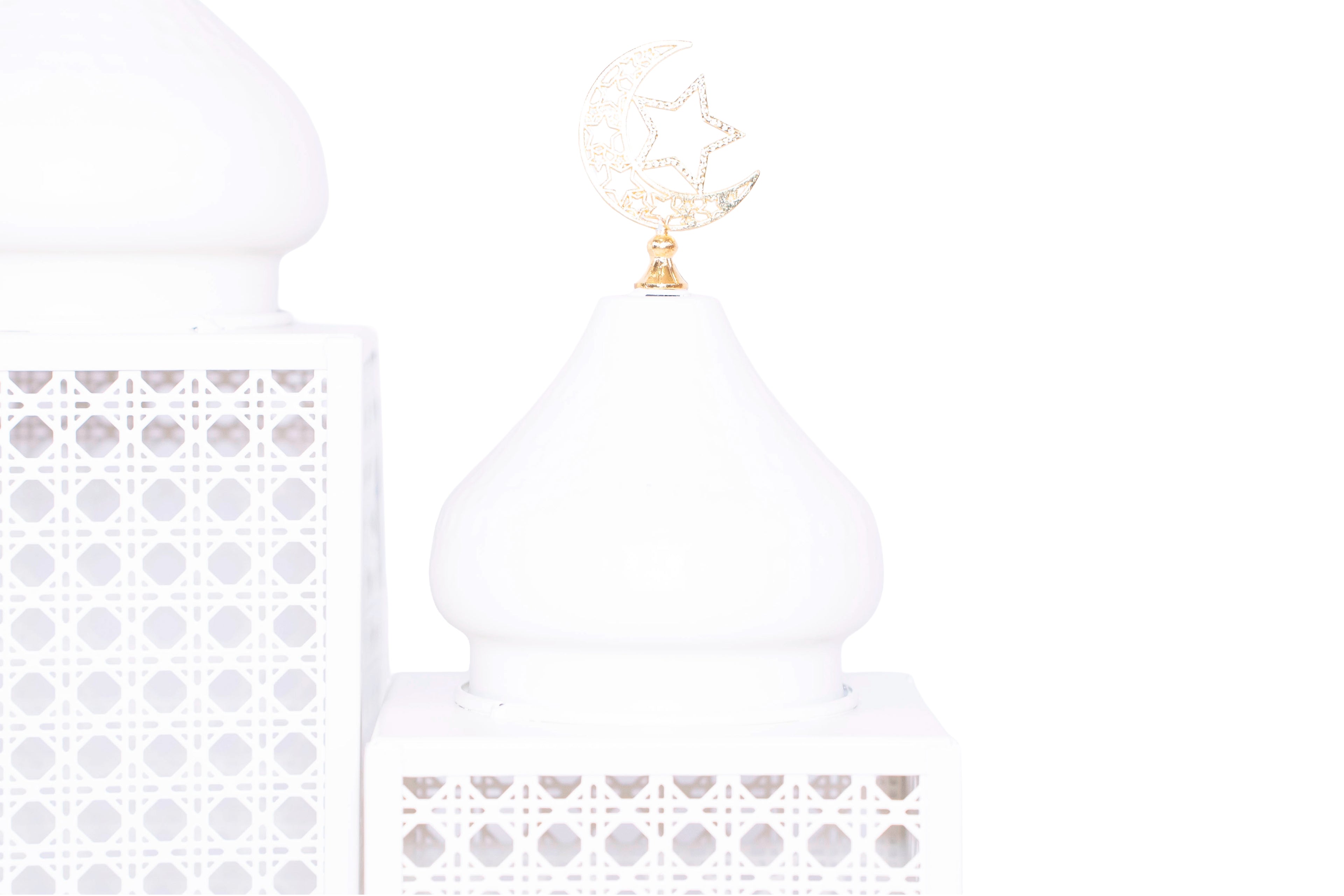 Ramadan lanterns set of 2 White