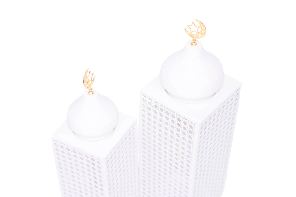 Ramadan lanterns set of 2 White