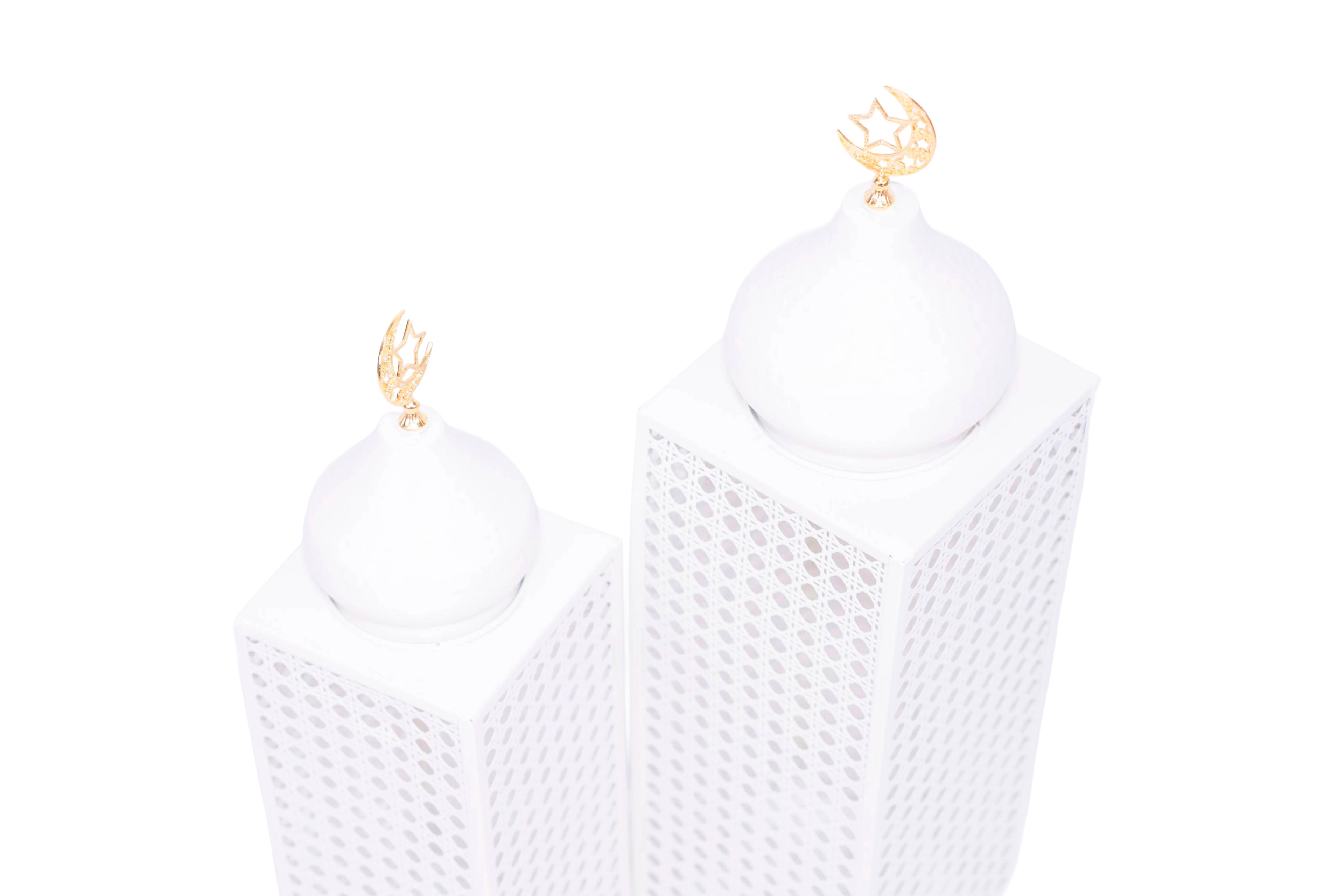 Ramadan lanterns set of 2 White