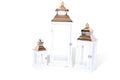 Ramadan Lanterns Set of 3 white/bronze