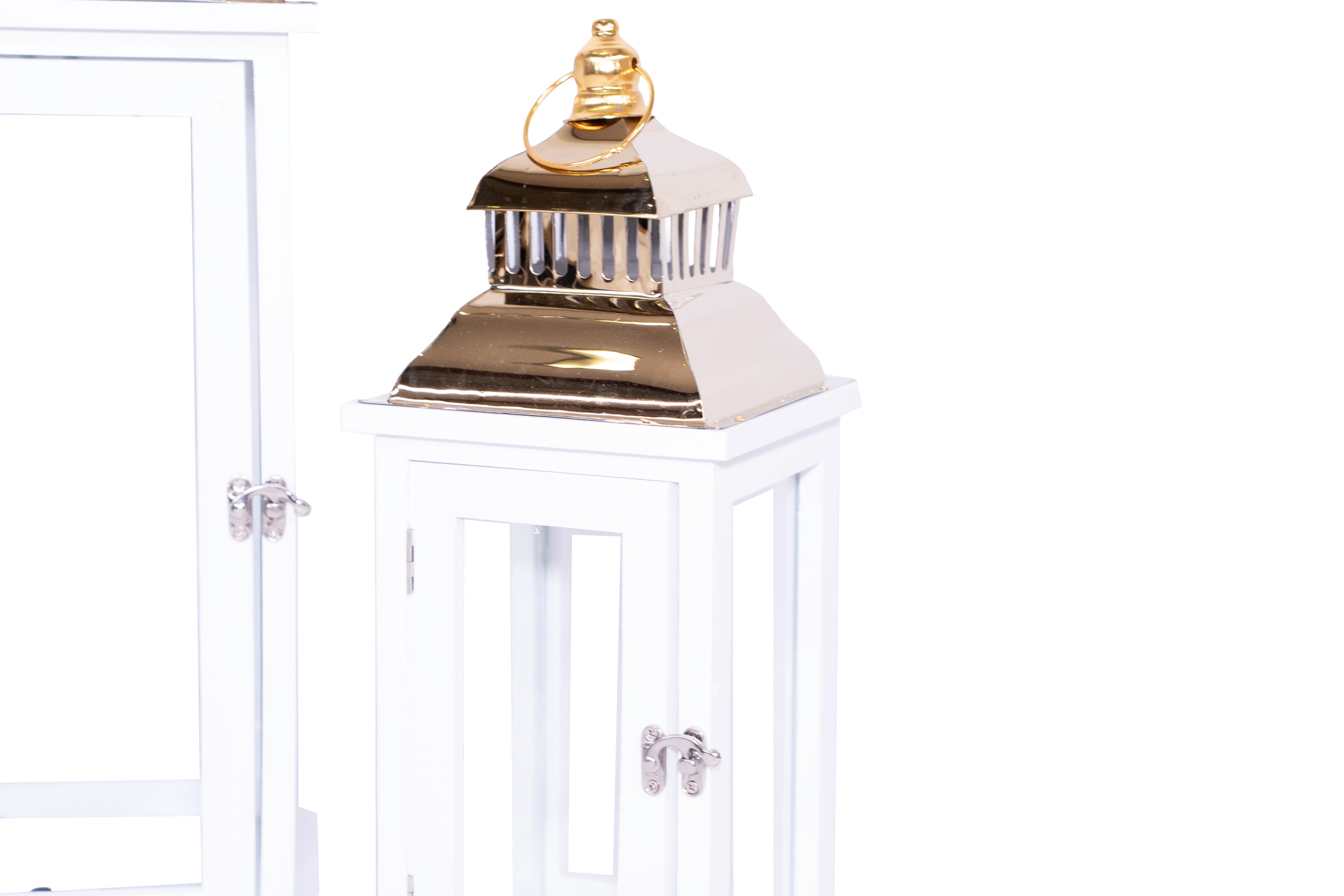 Ramadan Lanterns Set of 3 white/bronze